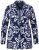 Ulla Popken 847586 Blazer de jacquard floral Azul marino - Blazers - Blazers en tallas grandes para mujer