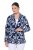 Ulla Popken 847586 Blazer de jacquard floral Azul marino - Blazers - Blazers en tallas grandes para mujer