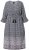 Ulla Popken 847798 Vestido midi evasé con cuello de pico Negro - Vestidos midi - Vestidos midi de talla grande