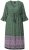Ulla Popken 847798 Vestido midi evasé con cuello de pico Verde oscuro - Vestidos midi - Vestidos midi de talla grande