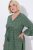 Ulla Popken 847798 Vestido midi evasé con cuello de pico Verde oscuro - Vestidos midi - Vestidos midi de talla grande