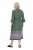 Ulla Popken 847798 Vestido midi evasé con cuello de pico Verde oscuro - Vestidos midi - Vestidos midi de talla grande