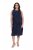 Ulla Popken 847918 Vestido de gasa de flores Azul marino - Vestidos midi - Vestidos midi de talla grande