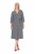 Ulla Popken 848052 Vestido midi de rayas con cinturón anudado Negro - Vestidos midi - Vestidos midi de talla grande
