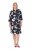 Ulla Popken 848061 Vestido midi de flores con manga 3/4 Negro - Vestidos midi - Vestidos midi de talla grande