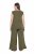 Ulla Popken 848131 Pijama con encaje Verde oliva - Pijamas/ropa de estar en casa - 