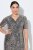 Ulla Popken 848137 Vestido de lentejuelas con estampado animal Beige - Vestidos de noche - Vestidos de fiesta de gran talla