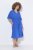 Ulla Popken 848224 Vestido largo de manga corta con cuello de pico Azul - Vestidos maxi - Vestidos largos en tallas grandes