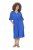 Ulla Popken 848224 Vestido largo de manga corta con cuello de pico Azul - Vestidos maxi - Vestidos largos en tallas grandes