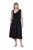 Ulla Popken 848305 Vestido midi sin mangas con cuello de pico Negro - Vestidos midi - Vestidos midi de talla grande
