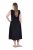 Ulla Popken 848305 Vestido midi sin mangas con cuello de pico Negro - Vestidos midi - Vestidos midi de talla grande