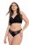 Ulla Popken 848522 Tangas con encaje pack de 3 Negro - Bragas - 