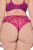 Ulla Popken 848522 Tangas con encaje pack de 3 Morado oscuro - Bragas - 