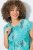 Ulla Popken 848696 Vestido midi estampado con cuello de pico Turquesa - Vestidos midi - Vestidos midi de talla grande