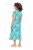 Ulla Popken 848696 Vestido midi estampado con cuello de pico Turquesa - Vestidos midi - Vestidos midi de talla grande