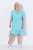 Ulla Popken 848724 Vestido estampado con volantes Turquesa - Vestidos - Vestidos para todas las tallas