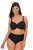 Ulla Popken 848803 Bragas con encaje pack de 3 Negro - Bragas - 