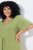 Ulla Popken 848829 Vestido midi de manga corta con cordón Verde claro - Vestidos midi - Vestidos midi de talla grande