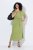 Ulla Popken 848829 Vestido midi de manga corta con cordón Verde claro - Vestidos midi - Vestidos midi de talla grande