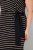 Ulla Popken 848921 Vestido de jersey de rayas con cinturón anudado Negro - Vestidos maxi - Vestidos largos en tallas grandes