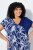 Ulla Popken 849033 Vestido de gasa de manga corta con cuello de pico Azul marino - Vestidos - Vestidos para todas las tallas