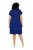 Ulla Popken 849033 Vestido de gasa de manga corta con cuello de pico Azul marino - Vestidos - Vestidos para todas las tallas
