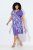 Ulla Popken 849033 Vestido de gasa estampado Lila - Vestidos - Vestidos para todas las tallas