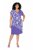 Ulla Popken 849033 Vestido de gasa estampado Lila - Vestidos - Vestidos para todas las tallas