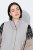 Ulla Popken 849221 Chaleco acolchado con cuello de canalé Gris - Chalecos - 