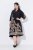 Ulla Popken 849423 Vestido de flores con manga 3/4 Negro - Vestidos maxi - Vestidos largos en tallas grandes