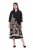 Ulla Popken 849423 Vestido de flores con manga 3/4 Negro - Vestidos maxi - Vestidos largos en tallas grandes