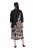 Ulla Popken 849423 Vestido de flores con manga 3/4 Negro - Vestidos maxi - Vestidos largos en tallas grandes
