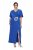 Ulla Popken 849530 Vestido de noche estampado con strass Azul real - Vestidos de noche - Vestidos de fiesta de gran talla