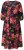 Ulla Popken 849593 Vestido camisero de flores Azul marino - Vestidos maxi - Vestidos largos en tallas grandes