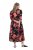 Ulla Popken 849593 Vestido camisero de flores Azul marino - Vestidos maxi - Vestidos largos en tallas grandes