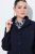 Ulla Popken 849803 Abrigo elástico con cuello alto Azul marino - Abrigos - Abrigos de talla grande
