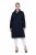 Ulla Popken 849803 Abrigo elástico con cuello alto Azul marino - Abrigos - Abrigos de talla grande
