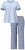 Ulla Popken 849850 Pijama de cuadros Azul claro - Pijamas/ropa de estar en casa - 