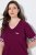 Ulla Popken 849850 Pijama de cuadros Rojo baya - Pijamas/ropa de estar en casa - 