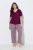 Ulla Popken 849850 Pijama de cuadros Rojo baya - Pijamas/ropa de estar en casa - 