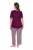 Ulla Popken 849850 Pijama de cuadros Rojo baya - Pijamas/ropa de estar en casa - 