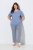 Ulla Popken 850045 Pijama de manga corta Azul claro - Pijamas/ropa de estar en casa - 