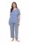 Ulla Popken 850045 Pijama de manga corta Azul claro - Pijamas/ropa de estar en casa - 