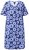 Ulla Popken 850121 Vestido de jersey de manga corta con cuello de pico Azul - Vestidos de punto jersey - 