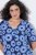 Ulla Popken 850121 Vestido de jersey de manga corta con cuello de pico Azul - Vestidos de punto jersey - 