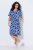 Ulla Popken 850121 Vestido de jersey de manga corta con cuello de pico Azul - Vestidos de punto jersey - 