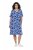 Ulla Popken 850121 Vestido de jersey de manga corta con cuello de pico Azul - Vestidos de punto jersey - 