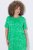 Ulla Popken 850204 Vestido de jersey de manga corta con cuello de pico Verde - Vestidos de punto jersey - 
