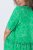 Ulla Popken 850204 Vestido de jersey de manga corta con cuello de pico Verde - Vestidos de punto jersey - 