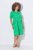 Ulla Popken 850204 Vestido de jersey de manga corta con cuello de pico Verde - Vestidos de punto jersey - 